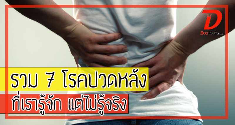 รวมสาระพัด  โรคเกี่ยวกับปวดหลังทั้งหมด  พร้อมวิธีสังเกตุอาการ