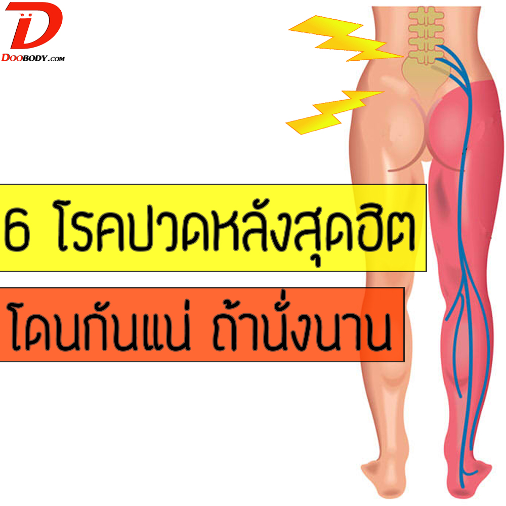 6 โรคปวดหลังยอดฮิต  ทรมานสุดฤทธิ์  กับชีวิตที่นั่งนาน